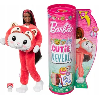 Panenka Panenka Barbie kostým Pandy Cutie Reveal červená panda Mattel HRK23