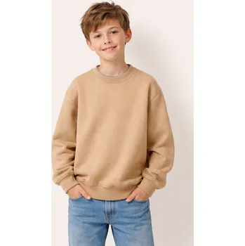 Pánská mikina Béžová mikina BEZ POTISKU 152 / 12 let