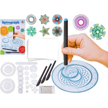 kreativní sada DĚTSKÁ SADA NA KRESLENÍ SPIROGRAFEM, 3 PSA, POPISOVAČE , FIXY