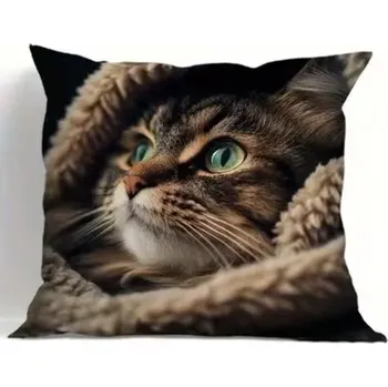 Polštář Povlak na polštář kočka (18)