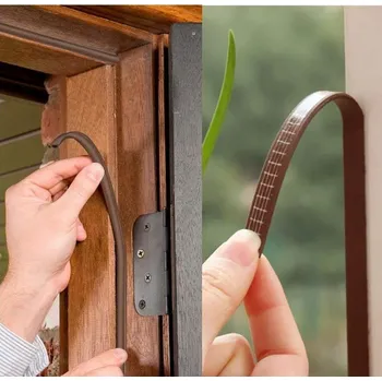 Těsnění do okna a dveří Těsnění do dveří a oken profil "D" 100 m - hnědá role