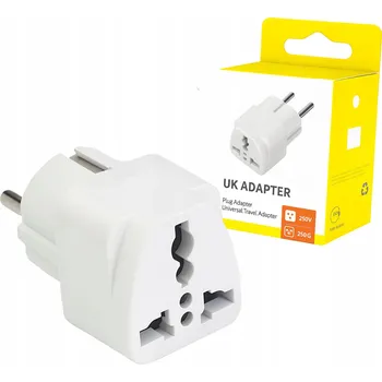Elektrická zásuvka Adaptér LeoBye UK PL bílý