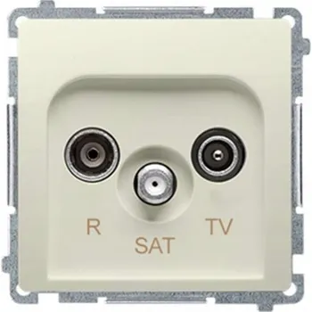 Elektrická zásuvka Anténní zásuvka nástěnná Kontakt-simon béžová