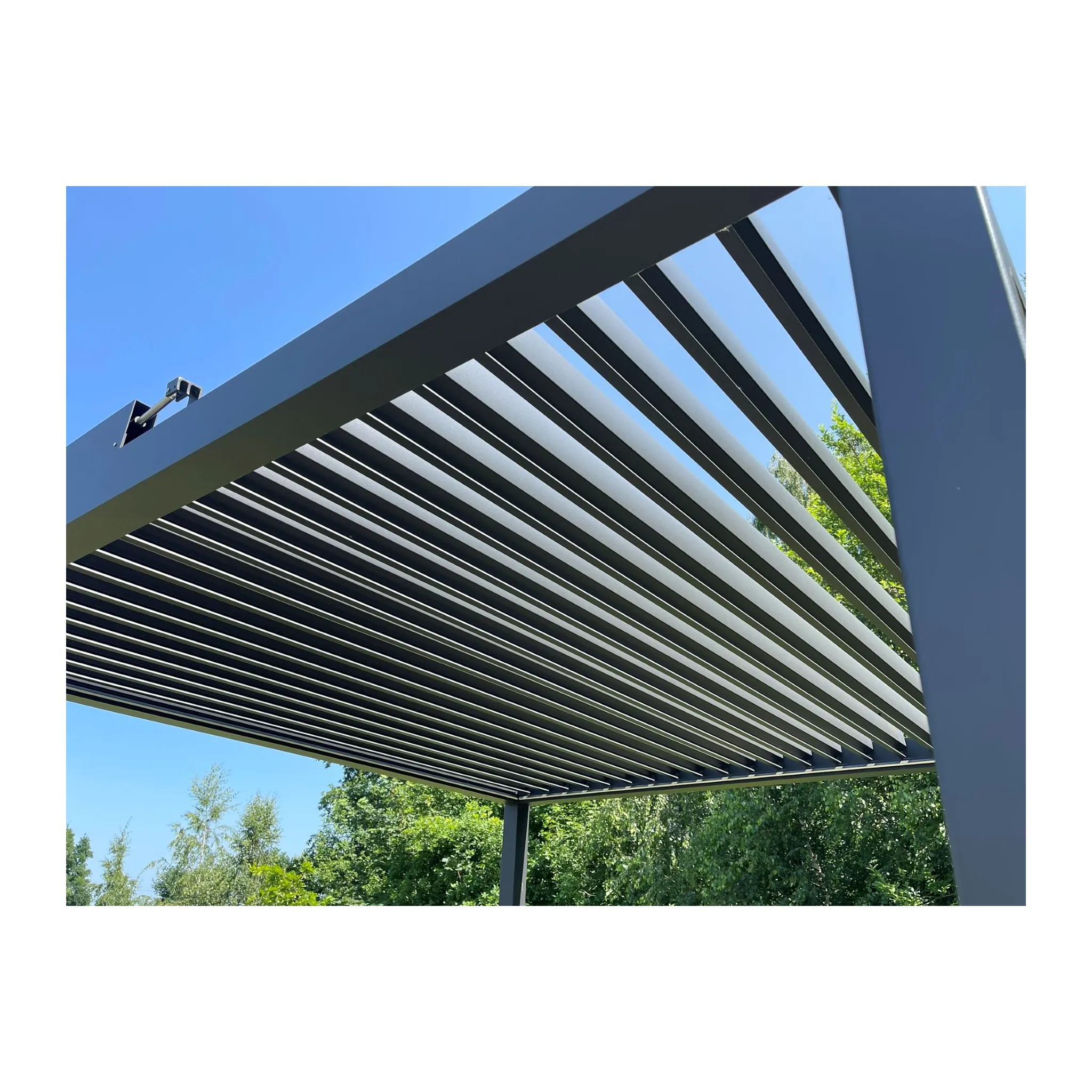 Fotografie 3 - Pergola Lanit Plast Bioclimatic 33 Premium 2,88 x 2,88 x 2,53 m antracit