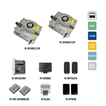 Pohon brány NICE SFABKit2124BD podzemní sada pro dvoukřídlovou bránu do 2,3m/křídlo