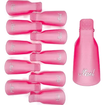 Odlakovač nehtů CuteNails Klipy na nehty pro odstranění gelu: rose red 10 ks