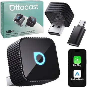 Ottocast Mini Slim T2 Bezdrátový Adaptér pro Apple CarPlay Android Auto