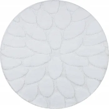 Koupelnová předložka KOUPELNOVÁ PŘEDLOŽKA kulatá 67 cm KAMENY bílá PROTISKLUZOVÁ MĚKKÁ #KPL278