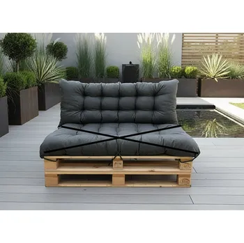 Podsedák Paletová prošívaná opěrka DARIO 120x40 cm color 02A antracit MyBestHome