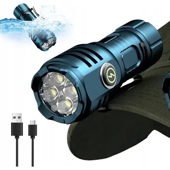 MINI LED SVÍTILNA S 8 REŽIMY, VESTAVĚNÁ BATERIE 1000MAH, VODĚODOLNÁ IPX6