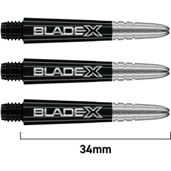Příslušenství pro šipky Násadky Winmau Vecta Blade X Black/Silver Short