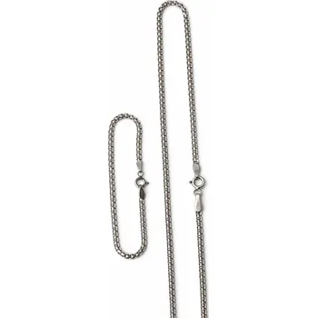 Souprava šperků Stříbrný set náramku a řetízku – čistá linie nadčasové elegance