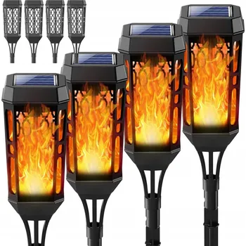 Venkovní osvětlení Solární lampa zapichovací Bedee černá 49 cm 4 ks