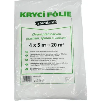 Zakrývací fólie na malování Folie krycí 4 x 5 m průhledná
