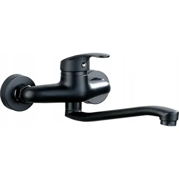 Vodovodní baterie Nástěnná umyvadlová baterie Maibang Černá nástěnná baterie černá