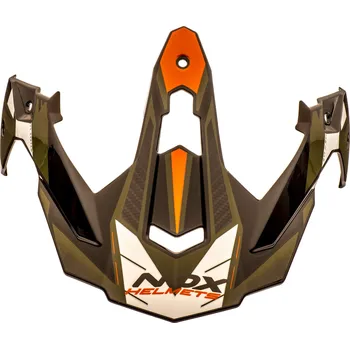 Helma na motorku kšilt pro přilby N312 TRACK, NOX (khaki,oranžová)