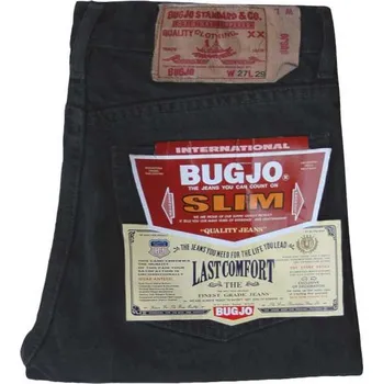 Pánské džíny BUGJO Pánské džíny Klasické rovné černé SB 30/31