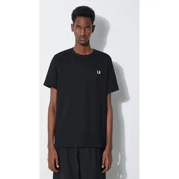 Pánské oblečení Bavlněné tričko Fred Perry Ringer T-Shirt, XXXL, černá, 99X