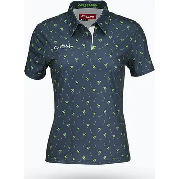 Dámské tričko Dámské polo tričko CCM Golf Polo Palms dark mint