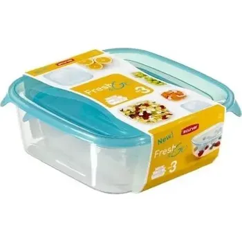 Dóza na potraviny Nádoby Curver Fresh & Go Square 0,25 + 0,8 + 1,7 l, sada 3 ks