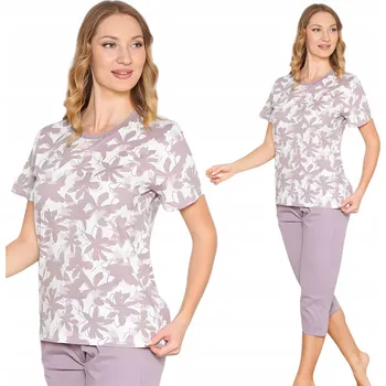 Dámské pyžamo DÁMSKÉ BAVLNĚNÉ PYŽAMO KRÁTKÝ RUKÁV 3/4 KALHOTY POHODLNÉ DO NEMOCNICE XXL