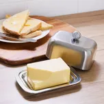 Dvoustěnná dóza na máslo stříbrná 000