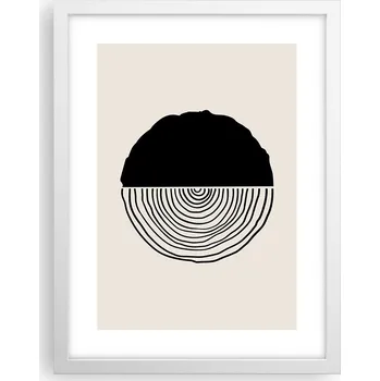 Obraz Obraz plakát v bílém rámu do obýváku 30x40 kruh foto plakáty na zeď