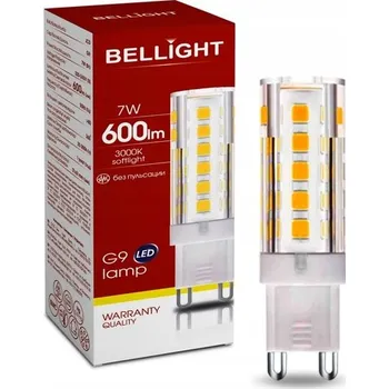 Žárovka LED žárovka KAPSLOVÁ G9 7W 230V 3000K TEPLÁ BARVA 630lm 200° Bellight
