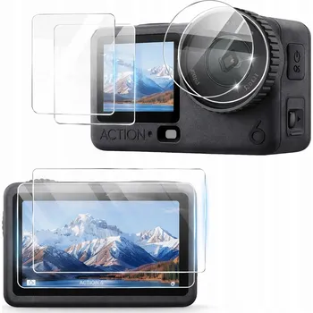 Příslušenství pro videokameru Zeatwa 6x Tvrzené Sklo 9H pro DJI Osmo Action 6 | Displej + Objektiv