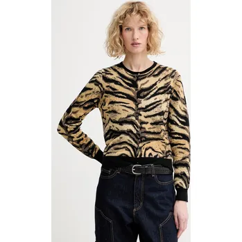 Dámský svetr Kardigan s příměsí vlny Kenzo FG52CA7363DO žlutá 18X, vel. XS