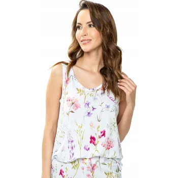 Dámské pyžamo MEWA lingerie dámské pyžamo hedvábí viskóza bílé velikost 50