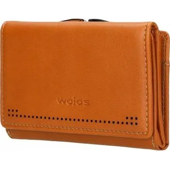 Peněženka Dámská peněženka Wojas malá hnědá s ozdobnou klopou