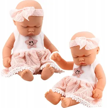 Panenka Panenka Miminko v růžovém šatu s čelenkou 24 cm