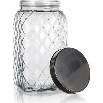 Dóza na potraviny ZAVAŘOVACÍ SKLENICE SKLENĚNÁ NÁDOBA 4,3 L na Potraviny do kuchyně velká dekorativní na sušenky