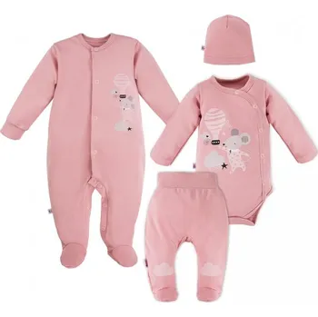 Kojenecké oblečení Eevi Kojenecká souprava MELLOW růžová - 62