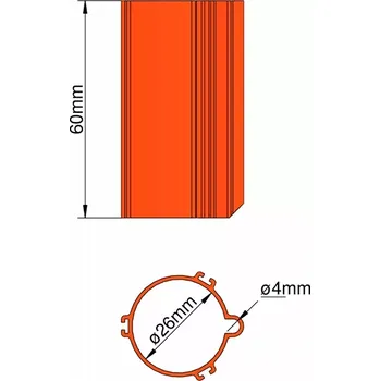 Klima Základna 26mm 3-stabilizátory oranžová