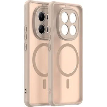 Pouzdro na mobilní telefon Case matný gelový obal s MagSafe na Xiaomi Poco M8 5G/Redmi Note 15 5G/Note 15 4G - oranžový