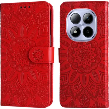 Pouzdro na mobilní telefon Sunflower knížkové pouzdro na Xiaomi Redmi Note 15 Pro 5G - červené