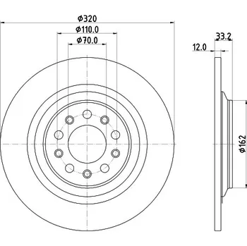 Brzdový kotouč Brzdový kotouč HELLA 8DD 355 132-101