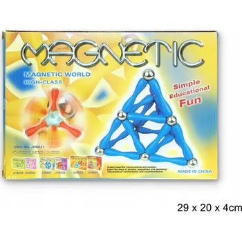 ostatní stavebnice Magnetické stavební Stavebnice 84 ks velká krabička