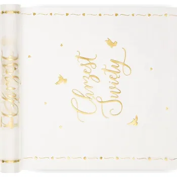 ubrus Běžec na stůl z organzy PartyPal 500 cm x 30 cm obdélníkový