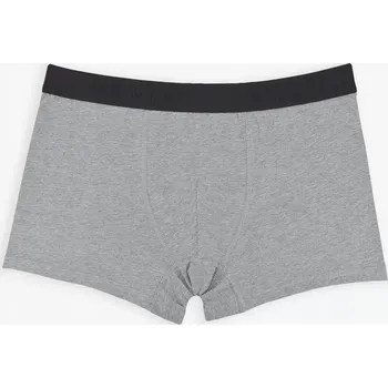 Pánské spodní prádlo PÁNSKÉ BOXERKY NOVITI BB005M PŘILÉHAVÉ BAVLNA šedé M