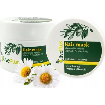 Vlasová regenerace MASKA NA SUCHÉ BARVENÉ VLASY S OLIVOVÝM OLEJEM A VÝTAŽKEM Z HEŘMÁNKU