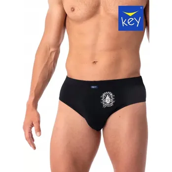 Slipy KEY pánské slipy MPP 254 2-balení šedý melír/černá XL