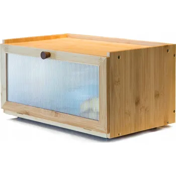 chlebník BAMBUSOVÝ CHLEBNÍK AINILE DŘEVĚNÝ ZÁSOBNÍK NA PEČIVO 40X25X21 CM