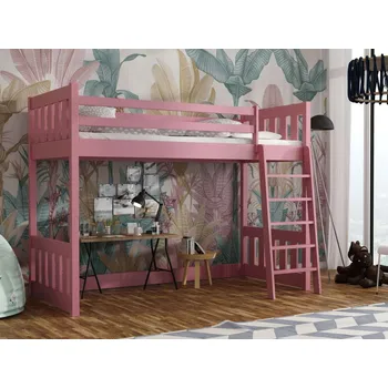 Dětská postel horní spaní Alvin Barva dřeva: Růžová, 80x180