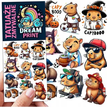 Tetování DOČASNÉ OMYVATELNÉ TETOVÁNÍ PRO DĚTI - KAPYBARA / KAPYBARA