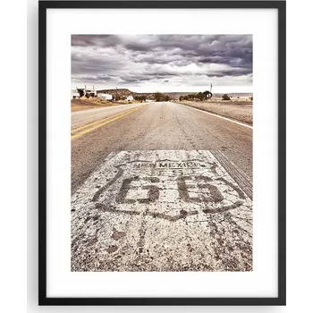 Obraz Obraz plakát na zeď v černém rámu 40x50 silnice 66 plakáty do obýváku