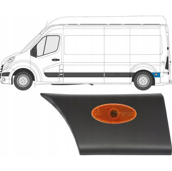 Blatník karosérie Boční lišta zadního blatníku s lampou pro Nissan NV400 2010- / Levá