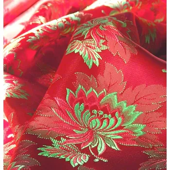 HEDVA ČESKÝ BROKÁT Ondrin 160 krojový brokát MALÝ KVĚT červená | 593